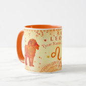 Leo Zodiac Traits Gepersonaliseerd Mok (Voorkant links)