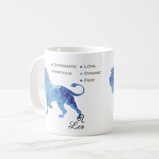 Leo Zodiac Traits Mug (Devant gauche)
