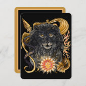 Leo Zodiac Uitnodiging (Voorkant / Achterkant)