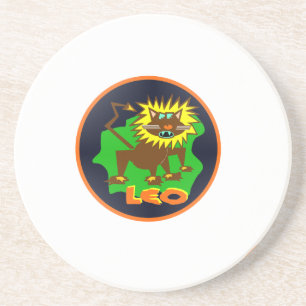 leo zodiac zandsteen onderzetter