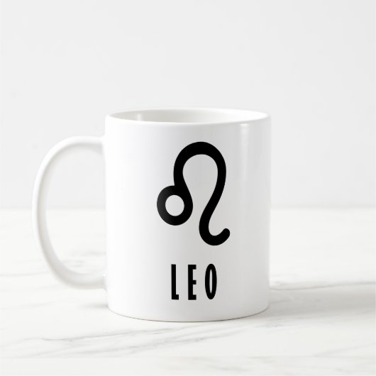 Leo-zodiazoolteken Koffiemok (Links)