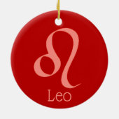 Leo zon teken sterrenbeeld symbool keramisch ornament (Achterkant)