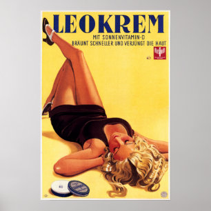 LEOKREM German Skin Care Cream Adverteren  Poster