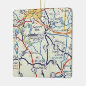 Leominster MA  Map Keramisch Ornament (Links)