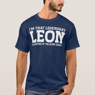 Leon Achternaam Funnyeam Familie Achternaam Leon m T-shirt