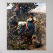Léon Augustin Lhermitte The Grape Harvest Poster (Voorkant)