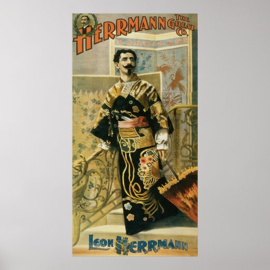 Leon Herrmann Magicia Vintage Poster (Voorkant)