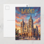 León Spanje Briefkaart (Voorkant / Achterkant)