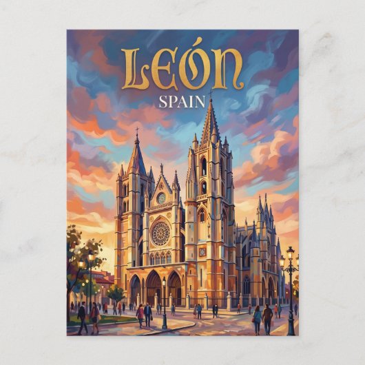 León Spanje Briefkaart (Voorkant)