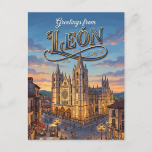 León, Spanje Spanje Briefkaart