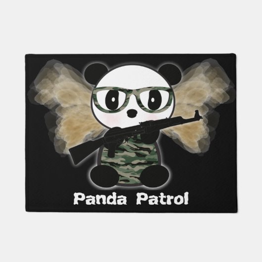 Leon the Soldier Panda Beer Doormat Deurmat (Voorkant)