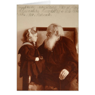 Léon Tolstoy avec sa petite-fille, Tatiana
