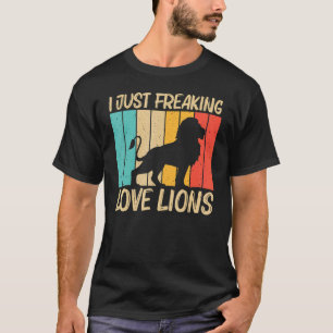 Leon voor mannen Vrouwen Lion Oerwoud Safari Anima T-shirt