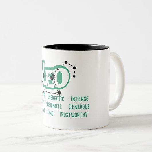 Léon Zodiaque Traits de Mug (Devant droit)