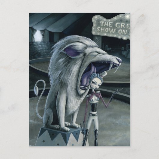 Leona de Lion Tamer Briefkaart (Voorkant)