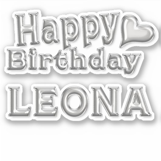 Leona Happy Birthday Autocollants (Devant)