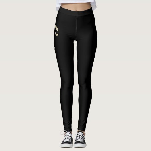 Leona white gold Handwriting Hose Leggings (Voorkant)