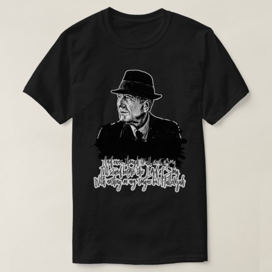 Leonard Cohen (1) T-shirt (Design voorkant)