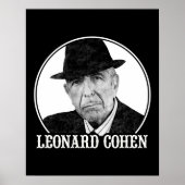 Leonard Cohen Art 60s Style Poster (Voorkant)