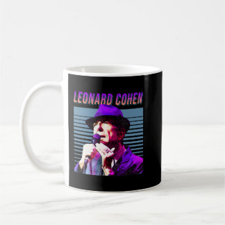 Leonard Cohen Faded 80's  esthetisch design Koffiemok