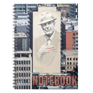 Leonard Cohen Mural in Montreal, Canada Notitieboek