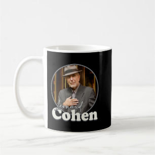 Leonard Cohen Retro Portrait FanArt Tribute Koffiemok