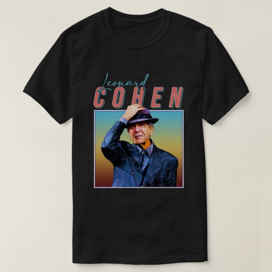 Leonard Cohen Retro Style Music Fan Gifts T-shirt (Design voorkant)