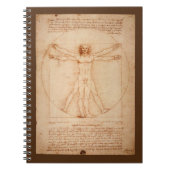Leonard Da Vinci Anatomy of Man Vitruvian Man Notitieboek (Voorkant)