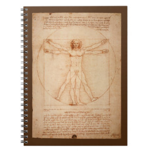 Leonard Da Vinci Anatomy of Man Vitruvian Man Notitieboek