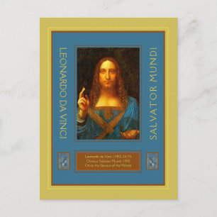 Léonard de Vinci 1500 Salvator Mundi Carte postale