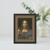 Léonard de Vinci 1500 Salvator Mundi Carte Postale (Debout devant)