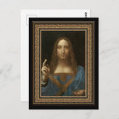 Léonard de Vinci 1500 Salvator Mundi Carte Postale (Devant / Derrière)
