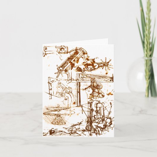 Léonard de Vinci a esquissé des cartes de voeux (Devant)