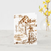 Léonard de Vinci a esquissé des cartes de voeux (Fleur jaune)