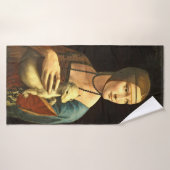 Léonard De Vinci - La Dame Avec Une Mine (Serviette de bain)