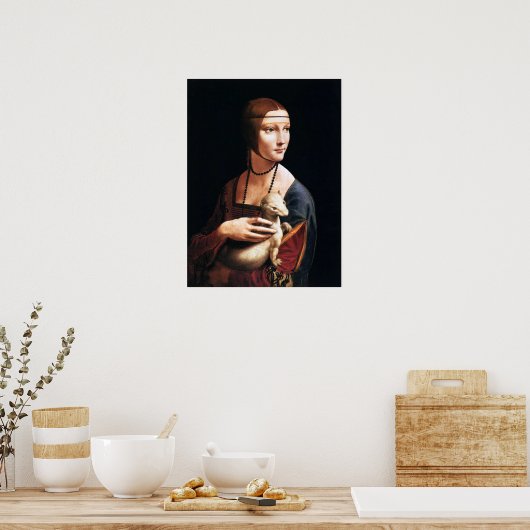Léonard de Vinci Lady avec une affiche d'hermine (Cuisine)