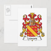 Leonard Family Crest Briefkaart (Voorkant / Achterkant)