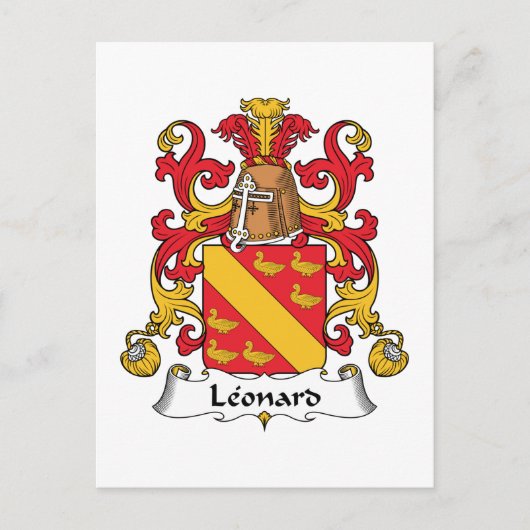 Leonard Family Crest Briefkaart (Voorkant)