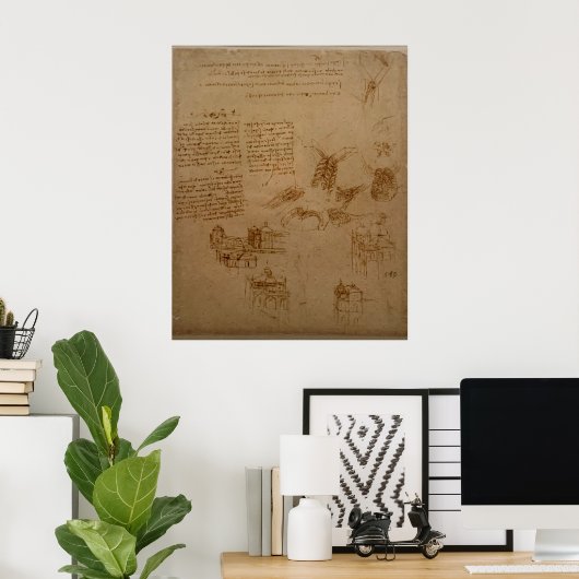 Leonardo, Atlantic Codex - De architecten Poster (Thuiskantoor)