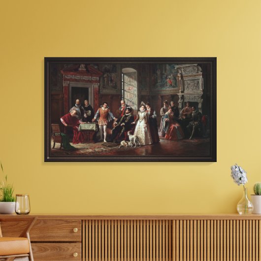 Leonardo da Cutro en Ruy Lopez Play Chess Canvas Afdruk (Insitu (Woonkamer))