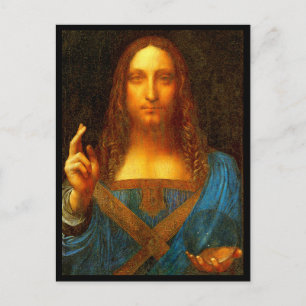 Leonardo da Vinci 1500 Salvator Mundi Briefkaart