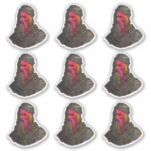Leonardo Da Vinci Abstracte Kunst Sticker Set