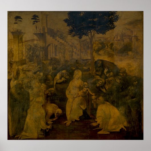 Leonardo da Vinci Adoration of the Magi Poster (Voorkant)