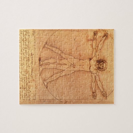Leonardo Da Vinci Anatomy Studie over het menselij Legpuzzel (Horizontaal)
