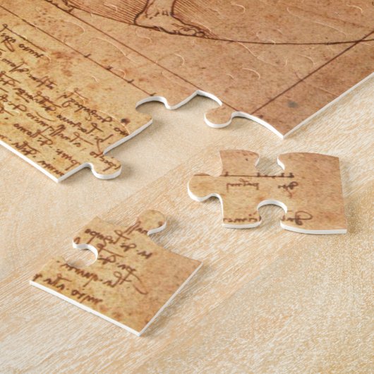 Leonardo Da Vinci Anatomy Studie over het menselij Legpuzzel (Zijkant)