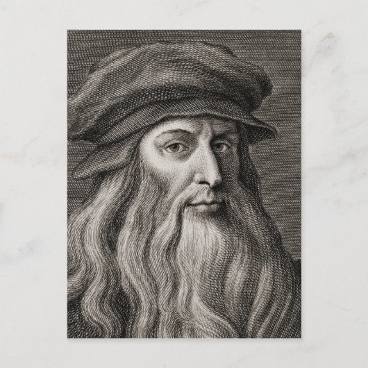 Leonardo da Vinci Briefkaart (Voorkant)