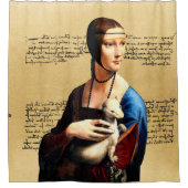 Leonardo da Vinci Dame met Ermine Douchegordijn (Voorkant)