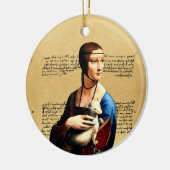 Leonardo da Vinci Dame met Ermine Keramisch Ornament (Links)
