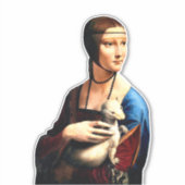 Leonardo da Vinci Dame met Ermine Sticker (Voorkant)