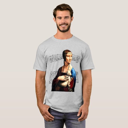 Leonardo da Vinci Dame met Ermine T-shirt (Voorkant volledig)